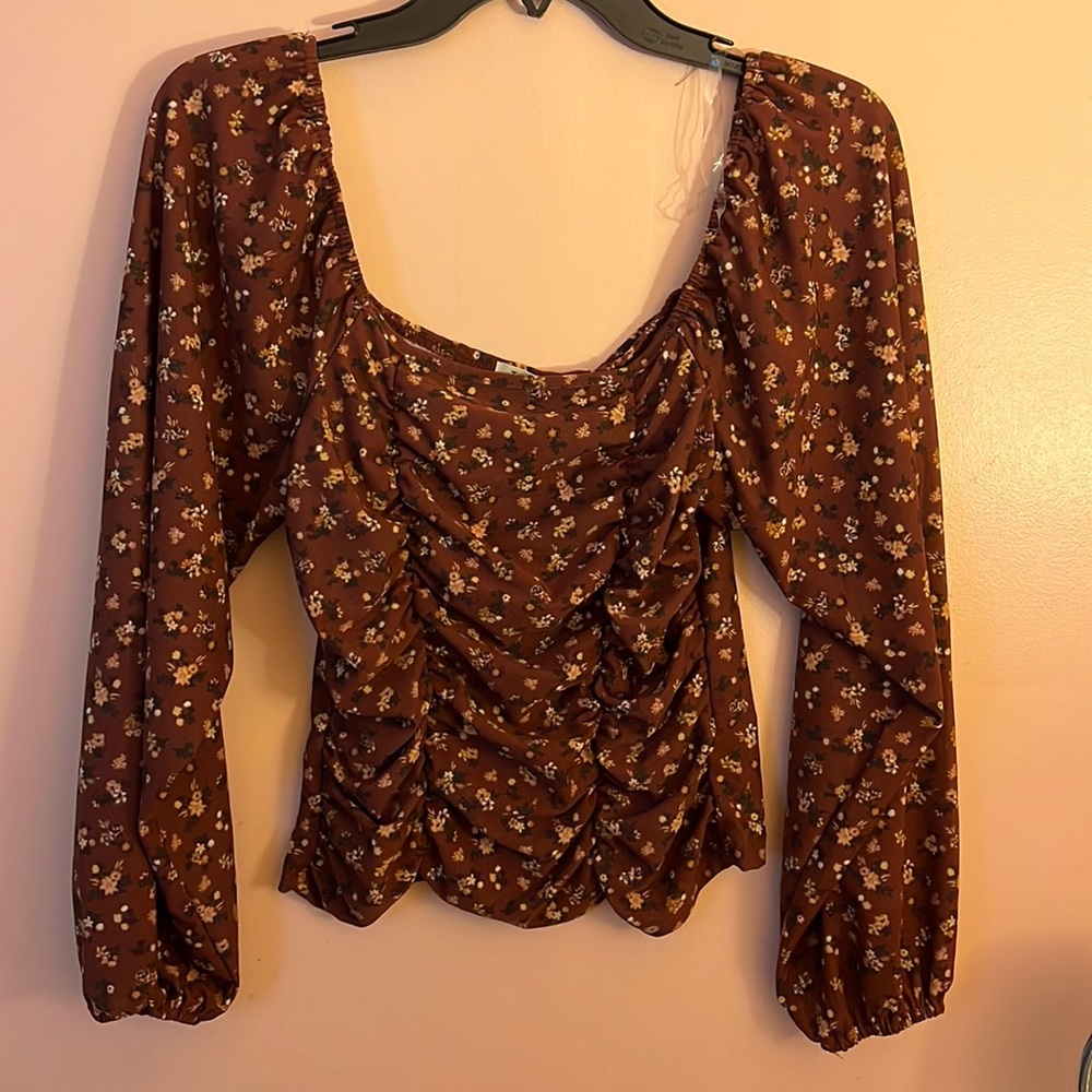 Liberty Love Burgundy Floral Blouse